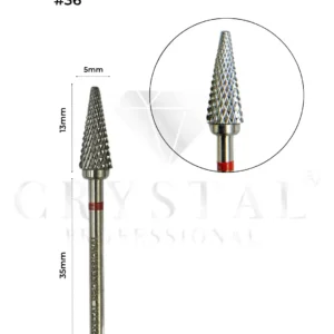 Carbide Bit “Rounded Cone” Crystal Professional №36 (Red Cross-Cut 5.0 mm)