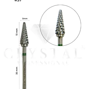 Carbide Bit “Rounded Cone” Crystal Professional №37 (Green Cross-Cut 5.0 mm)