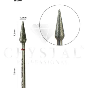 FREZ DIAMENTOWY „KROPLA” Crystal Professional №04 (CZERWONE NACIĘCIE 4,2 MM)