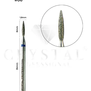 FREZ DIAMENTOWY „PŁOMIEŃ” Crystal Professional №06 (NIEBIESKIE NACIĘCIE 1,8 mm)