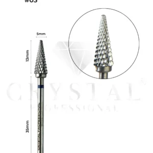 Carbide Bit “Rounded Cone” Crystal Professional №03 (Blue Cut 5.0 mm)