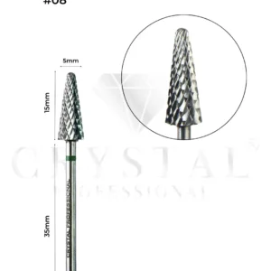 Carbide Bit “Cone” Crystal Professional №08 (green cross-cut 5 mm)
