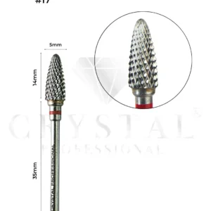 Carbide Bit “Corn” Crystal Professional №17 (red cut 5.0 mm)