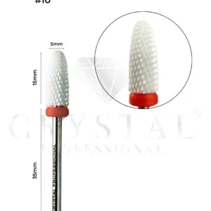 FREZ CERAMICZNY „KUKURYDZA” Crystal Professional №10 (CZERWONE NACIĘCIE 5 mm)