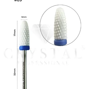 FREZ CERAMICZNY „KUKURYDZA” Crystal Professional №09 (NIEBIESKIE NACIĘCIE 5 mm)