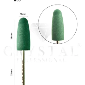 SILIKONOWY FREZ POLERUJĄCY Crystal Professional №33 (DUŻY, ZIELONY)