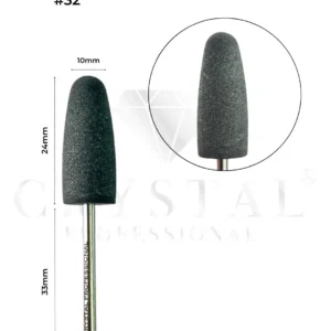 SILIKONOWY FREZ POLERUJĄCY Crystal Professional №32 (DUŻY, SZARY)