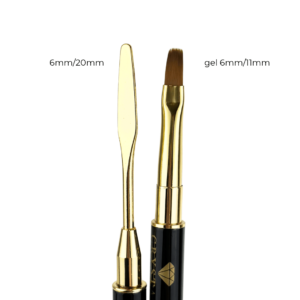 Pędzel (dwustronny) Crystal Professional №2 11 mm/6 mm – 6 mm/20 mm ze szpatułką