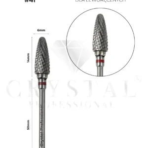 Frez węglikowy „Kukurydza” Crystal Professional №41(czerwone nacięcie 6,0 mm) для лівші